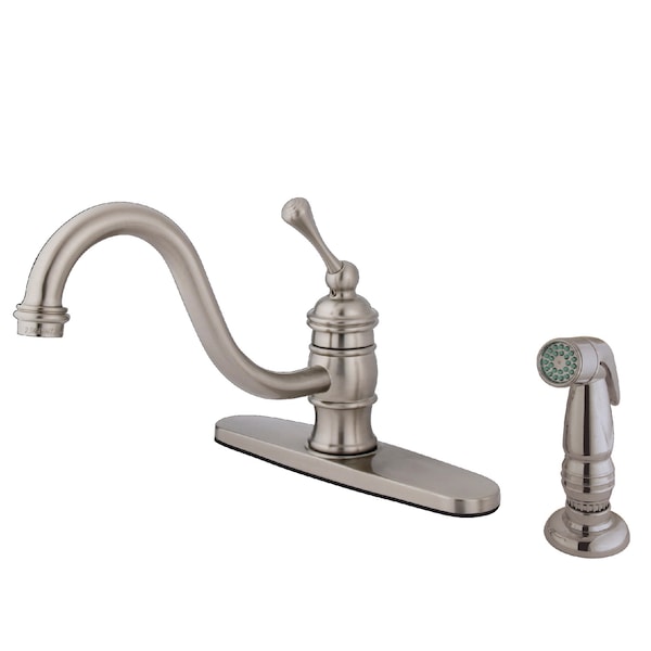 8" Centerset Kitchen Faucet, Brushed Nickel